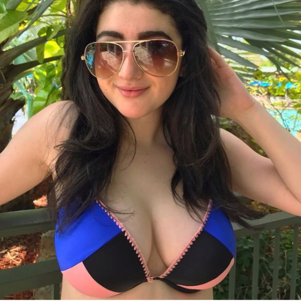 Multi-color bikini top